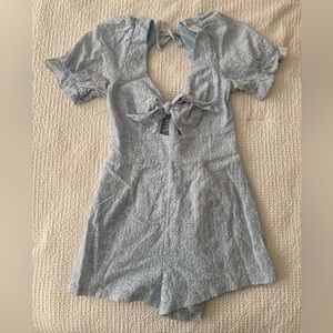 Light Blue Eyelet Romper